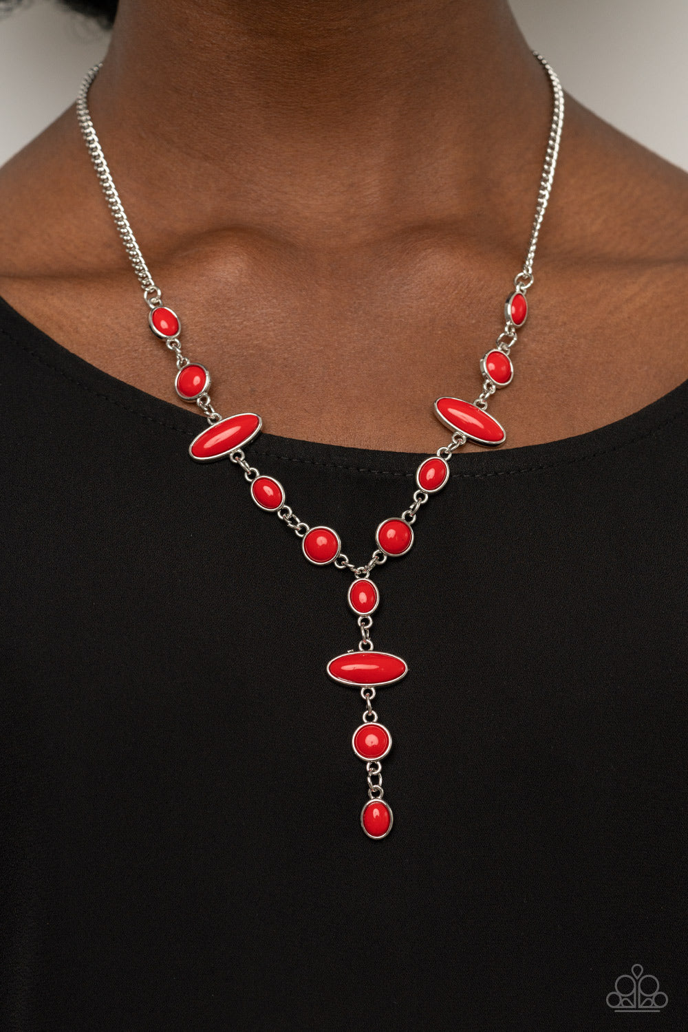 Authentically Adventurous -Paparazzi Necklace - Red