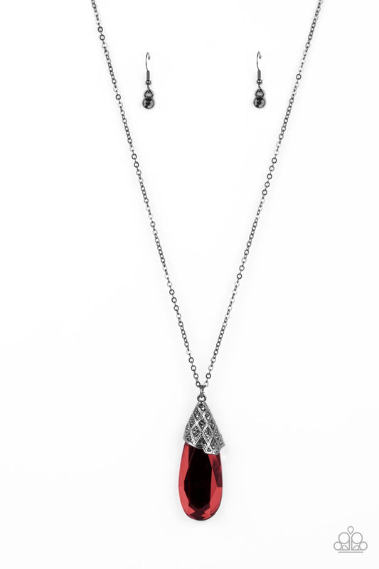 Dibs on the Dazzle - Red - Paparazzi Necklace